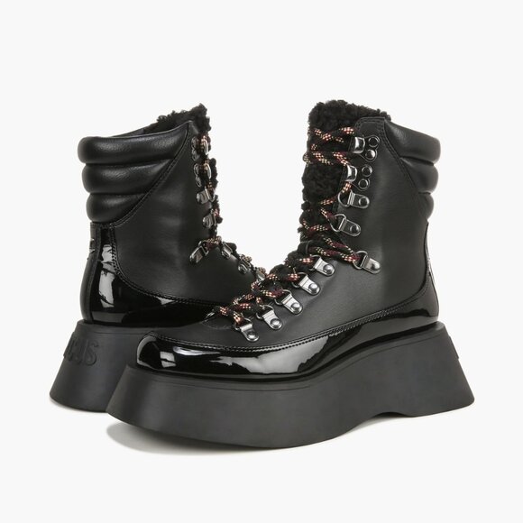 NEW Circus NY by Sam EdelmanGail Lace-Up Platform Boot Y2k Black - Picture 8 of 10